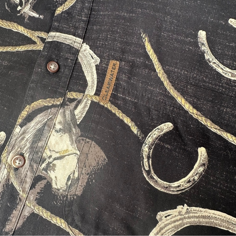 Clearwater Outfitters Men's Shirt Horse Lasso Rope Large L - Picture 4 of 8